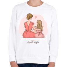 PRINTFASHION Boldog anyák napját - Gyerek pulóver - Fehér