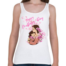 PRINTFASHION Boldog Anyák napját - Női atléta - Fehér női trikó