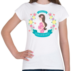 PRINTFASHION Boldog anyák napját - Női póló - Fehér