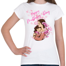 PRINTFASHION Boldog Anyák napját - Női póló - Fehér