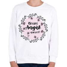 PRINTFASHION Boldog Anyák napját - Virágos - Gyerek pulóver - Fehér gyerek pulóver, kardigán