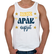 PRINTFASHION Boldog apák napját - Férfi atléta - Fehér