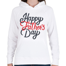 PRINTFASHION Boldog apák napját - Női kapucnis pulóver - Fehér női pulóver, kardigán
