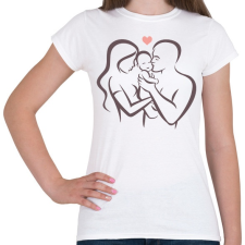 PRINTFASHION Boldog család - Női póló - Fehér női póló