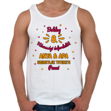 PRINTFASHION Boldog évfordulót - névvel - Férfi atléta - Fehér