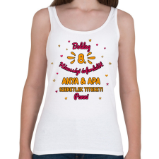 PRINTFASHION Boldog évfordulót - névvel - Női atléta - Fehér női trikó