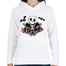 PRINTFASHION Boldog halloweent - Női kapucnis pulóver - Fehér