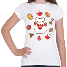 PRINTFASHION Boldog jegesmedve karácsonya - Női póló - Fehér