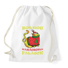 PRINTFASHION Boldog Karácsonyi falások - Sportzsák, Tornazsák - Fehér tornazsák