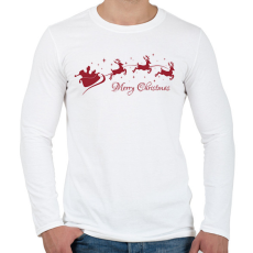 PRINTFASHION boldog karácsonyt  - Férfi hosszú ujjú póló - Fehér