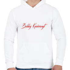 PRINTFASHION Boldog Karácsonyt - Férfi kapucnis pulóver - Fehér