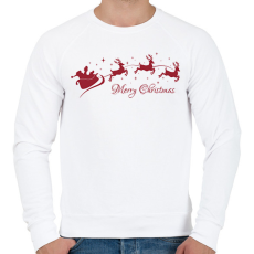PRINTFASHION boldog karácsonyt  - Férfi pulóver - Fehér