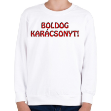 PRINTFASHION Boldog karácsonyt  - Gyerek pulóver - Fehér gyerek pulóver, kardigán