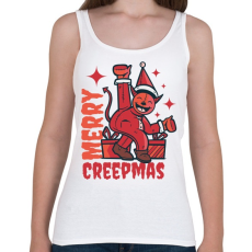 PRINTFASHION Boldog Karit - Karácsony - Merry Creepmas - Női atléta - Fehér