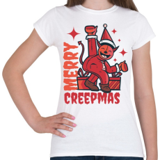 PRINTFASHION Boldog Karit - Karácsony - Merry Creepmas - Női póló - Fehér