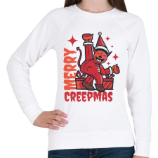 PRINTFASHION Boldog Karit - Karácsony - Merry Creepmas - Női pulóver - Fehér női pulóver, kardigán