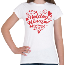 PRINTFASHION Boldog Nőnapot kívánok - Női póló - Fehér női póló