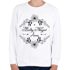 PRINTFASHION Boldog nőnapot - Névvel - Gyerek pulóver - Fehér gyerek pulóver, kardigán