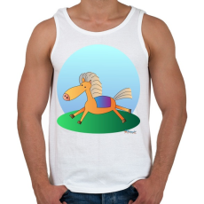 PRINTFASHION Boldog paci - Férfi atléta - Fehér