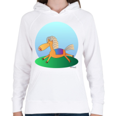 PRINTFASHION Boldog paci - Női kapucnis pulóver - Fehér