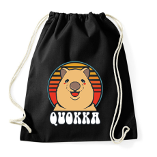 PRINTFASHION Boldog Quokka - Sportzsák, Tornazsák - Fekete