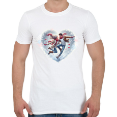 PRINTFASHION Boldog szerelem télen - Férfi póló - Fehér