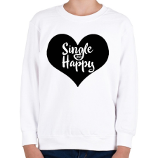 PRINTFASHION Boldog szingli - Gyerek pulóver - Fehér gyerek pulóver, kardigán