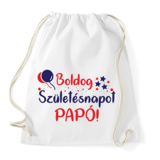 PRINTFASHION Boldog születésnapot papó - Sportzsák, Tornazsák - Fehér tornazsák
