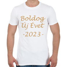 PRINTFASHION Boldog Új Évet! 02 - Férfi póló - Fehér