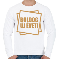 PRINTFASHION Boldog Új Évet! 03 - Férfi pulóver - Fehér