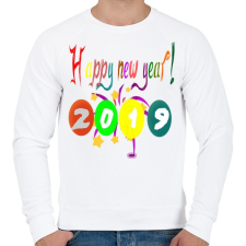 PRINTFASHION Boldog újévet1 - Férfi pulóver - Fehér férfi pulóver, kardigán