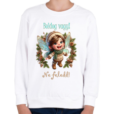 PRINTFASHION Boldog vagy - Gyerek pulóver - Fehér gyerek pulóver, kardigán