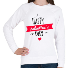 PRINTFASHION Boldog valentin napot - Női pulóver - Fehér női pulóver, kardigán