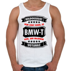 PRINTFASHION Boldogság = BMW - Férfi atléta - Fehér