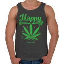 PRINTFASHION Boldogság gyomja - Férfi atléta - Sötétszürke atléta, trikó