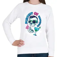 PRINTFASHION Boldogság hajszolás - Női pulóver - Fehér női pulóver, kardigán