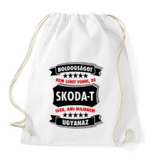 PRINTFASHION Boldogság = Skoda - Sportzsák, Tornazsák - Fehér tornazsák