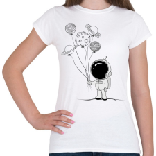 PRINTFASHION Bolygó lufik - Női póló - Fehér női póló