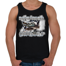 PRINTFASHION Bombardino Crocodilo - Férfi atléta - Fekete