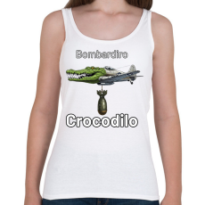 PRINTFASHION Bombardiro Crocodilo - Női atléta - Fehér