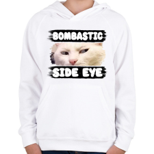 PRINTFASHION bombastic side eye - Gyerek kapucnis pulóver - Fehér gyerek pulóver, kardigán