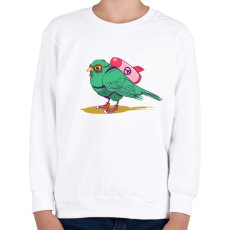 PRINTFASHION Bombázó - Gyerek pulóver - Fehér