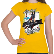 PRINTFASHION Bombázó királynő - Női póló - Sárga női póló