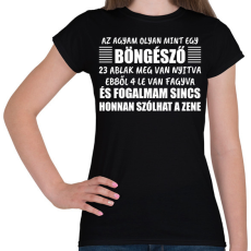 PRINTFASHION Böngésző agy - Női póló - Fekete