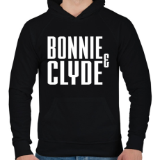 PRINTFASHION Bonnie és Clyde - Férfi kapucnis pulóver - Fekete