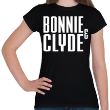 PRINTFASHION Bonnie és Clyde - Női póló - Fekete női póló