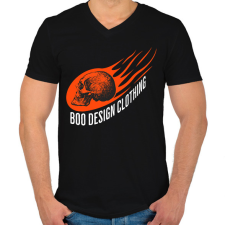 PRINTFASHION Boo Design Clothing - Férfi V-nyakú póló - Fekete férfi póló
