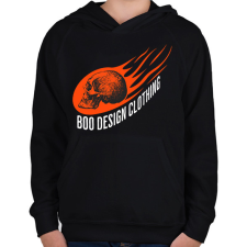 PRINTFASHION Boo Design Clothing - Gyerek kapucnis pulóver - Fekete gyerek pulóver, kardigán