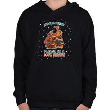 PRINTFASHION Book Dragon - Gyerek kapucnis pulóver - Fekete gyerek pulóver, kardigán