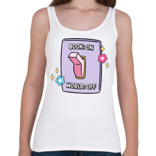 PRINTFASHION Book on - Női atléta - Fehér női trikó